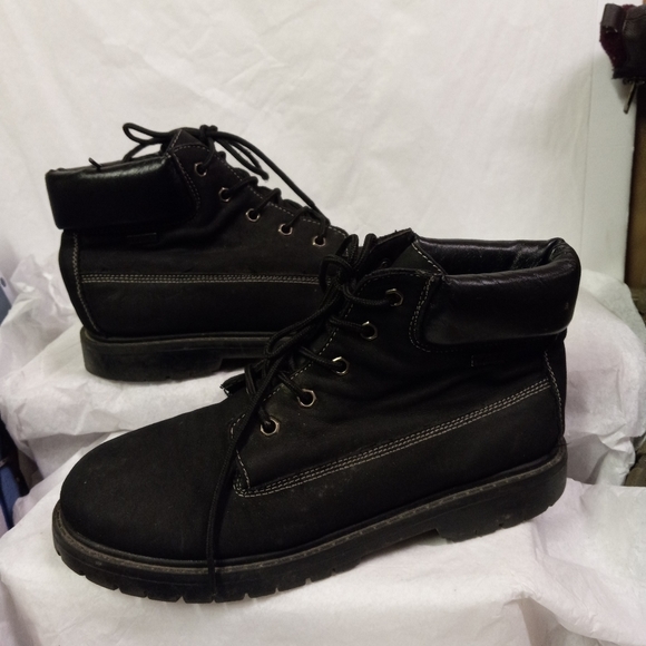 Trail Guide Waterproof Boots Ankle Black Faux Suede Size 5M - Picture 1 of 8